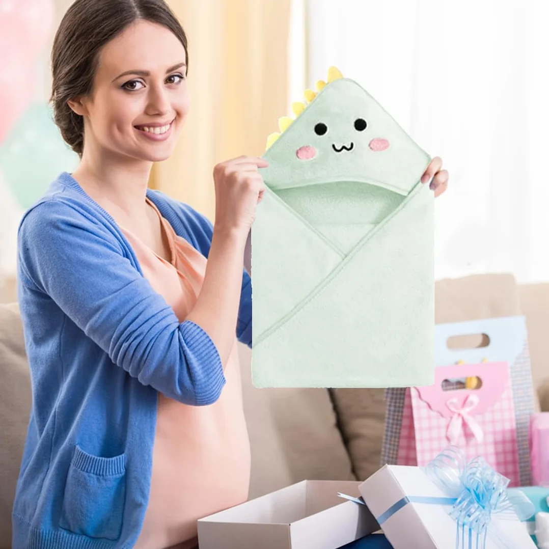 WeddHuis Serviette à Capuche Bébé Peignoir de Bain Tissu Éponge Cape de Bain Bébé Garçon Cadeau Naissance