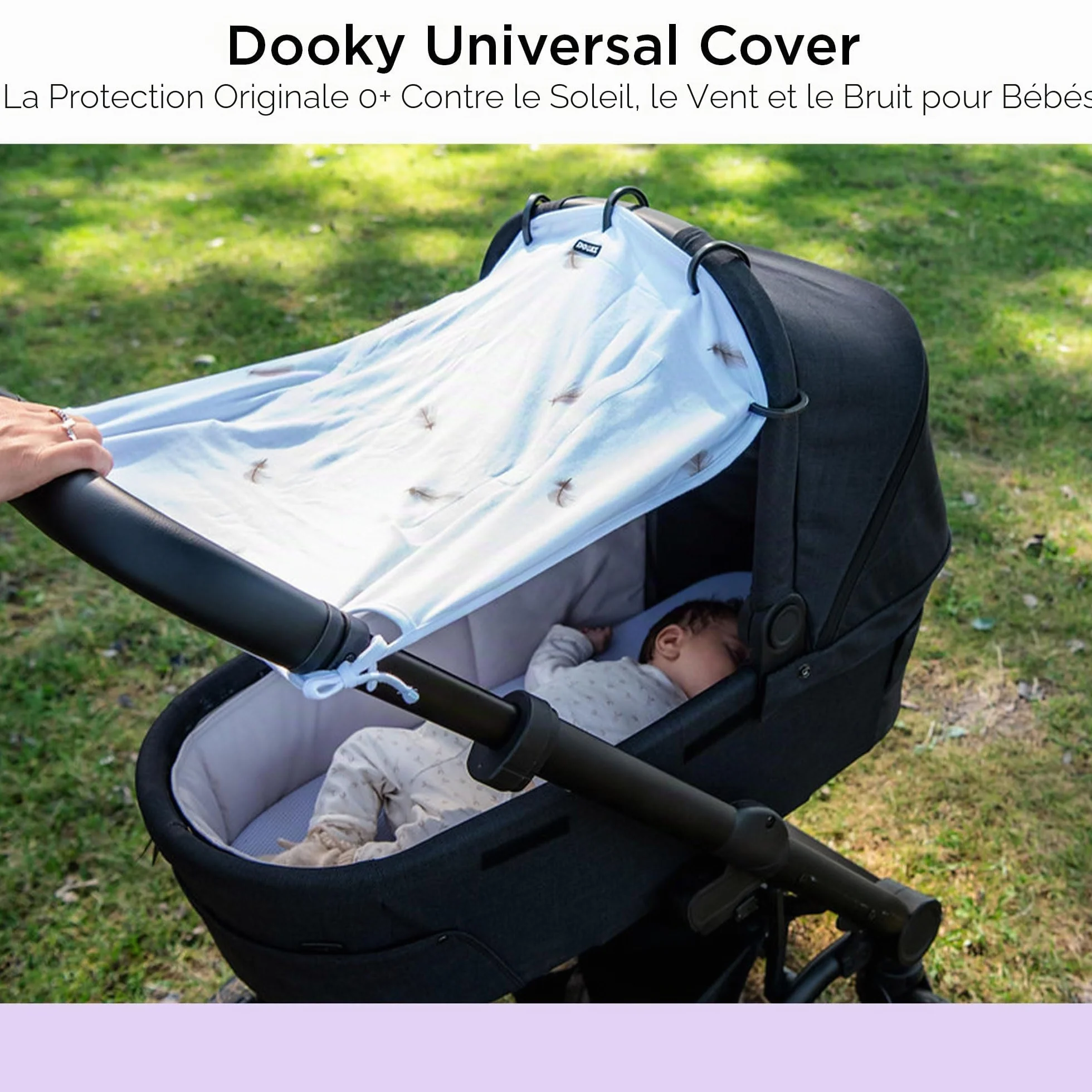 Dooky Universal Cover Dandelion Protection solaire sièges auto UV SPF 40+ TÜV blanc