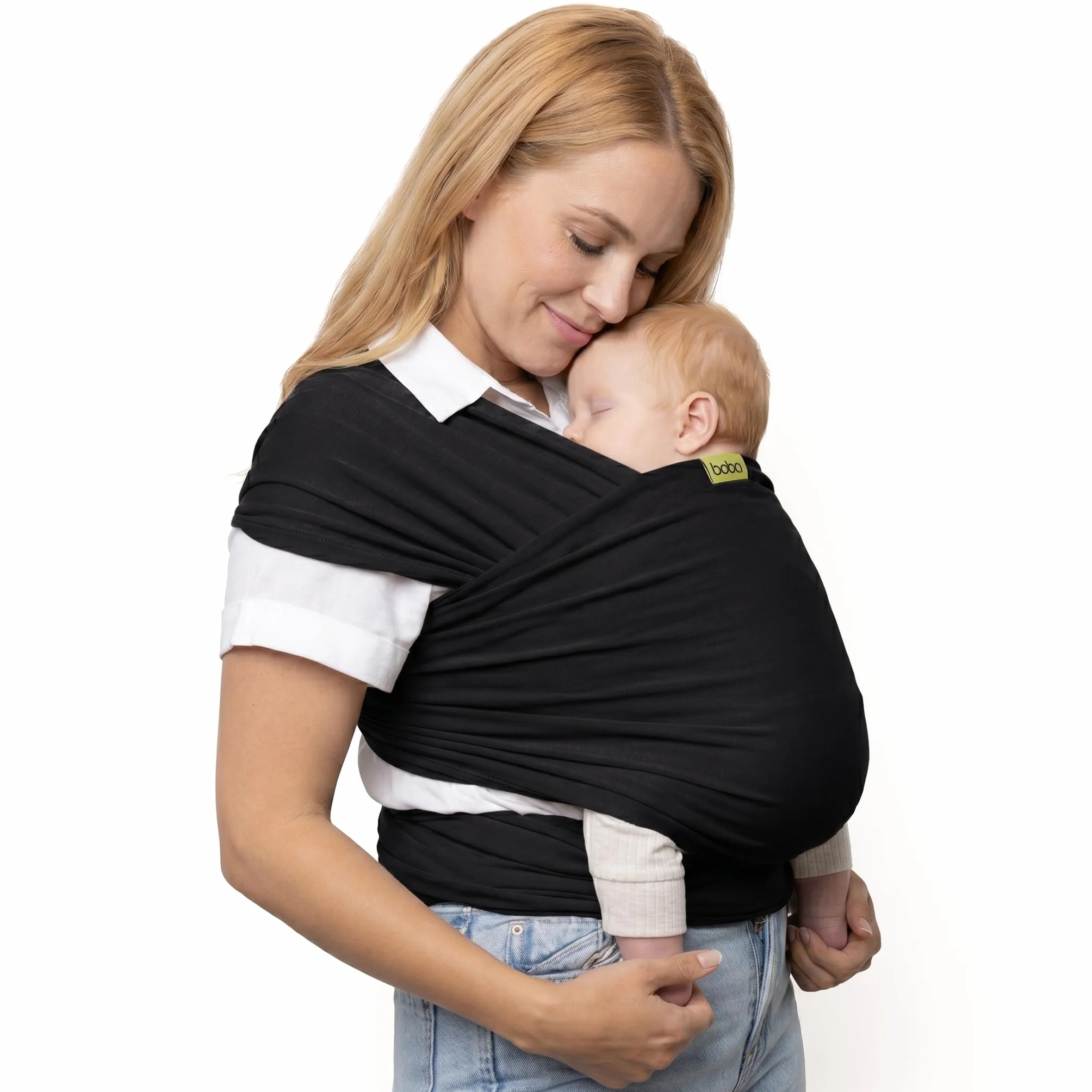 Boba Wrap Écharpe de Portage Originale Noire pour Bébés Jusqu'à 16 kg