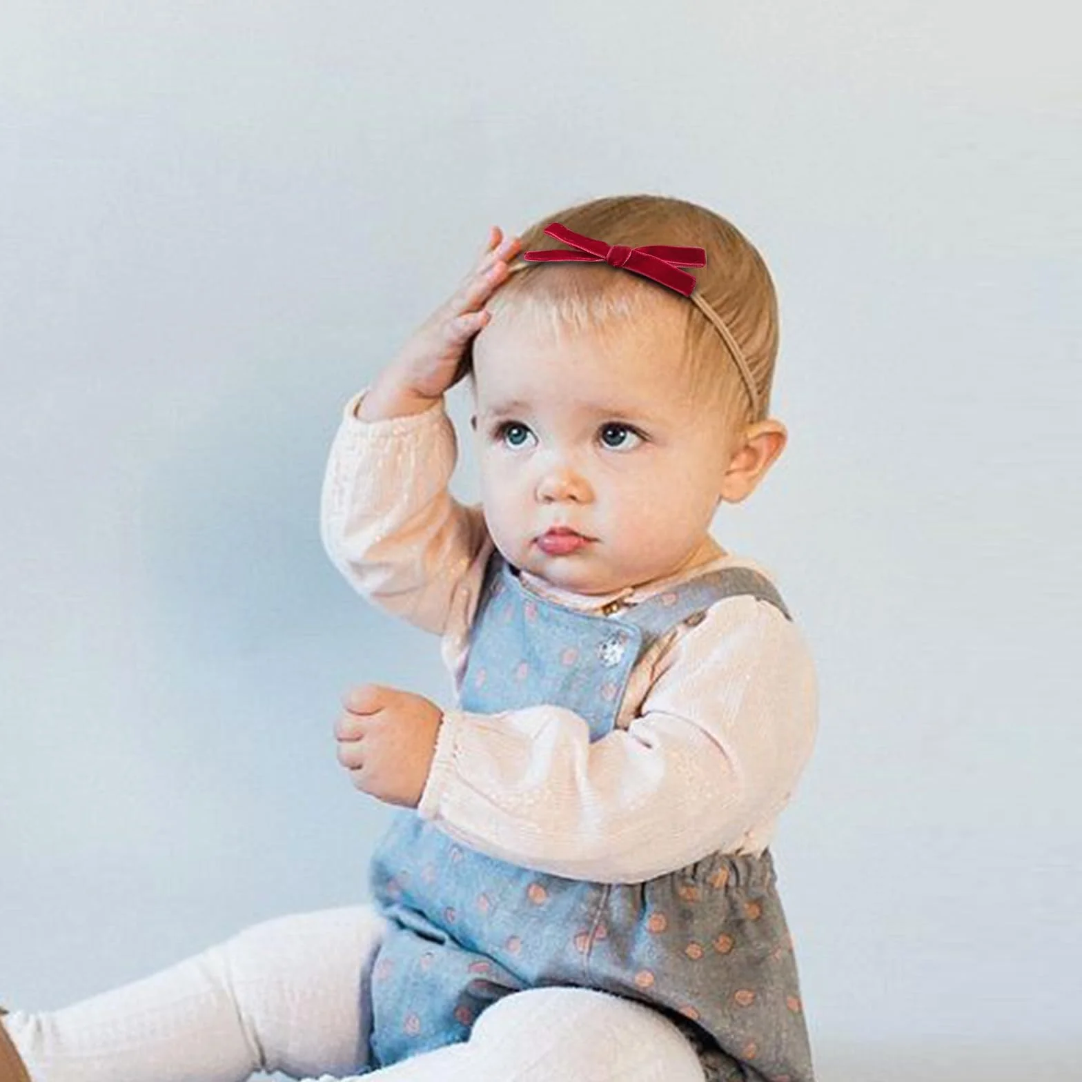 Bandeau bébé fille cheveux Bow nylon motif fleurs main accessoires cheveux nouveau-né bambin