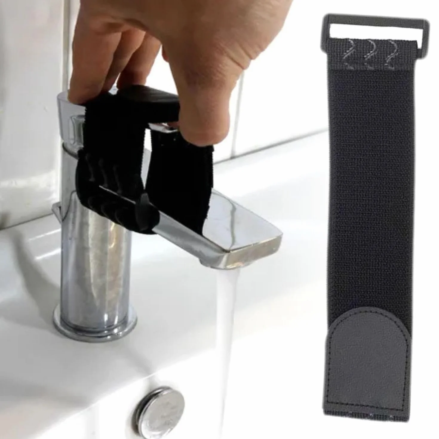 Dispositifs de sécurité pour robinets à l'épreuve des enfants, mitigeurs monocommande avec sangle élastique (5x30cm)