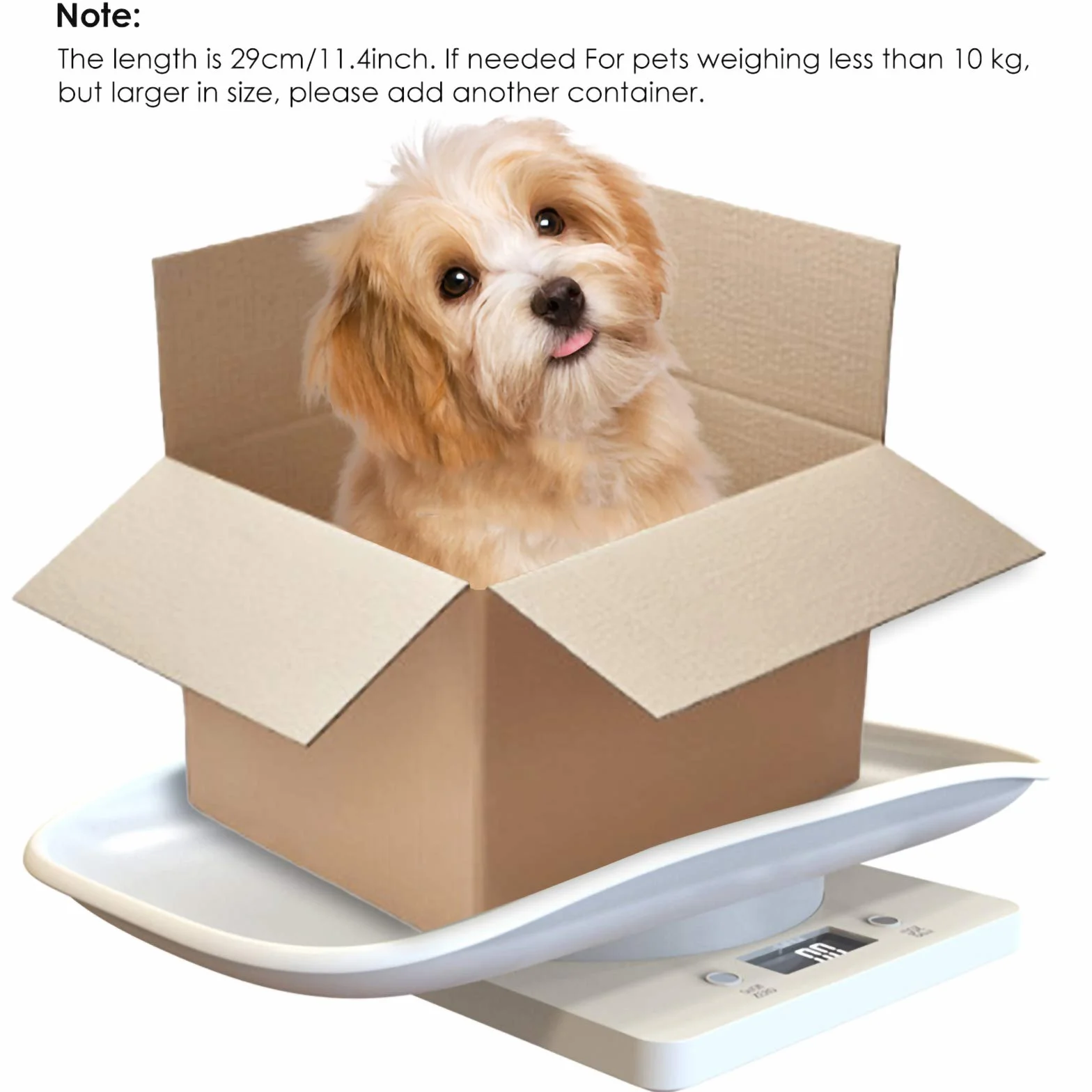 Balance pour Animal Domestique 10KG Échelle électronique Affichage LCD pour Chats Chiens Hamsters