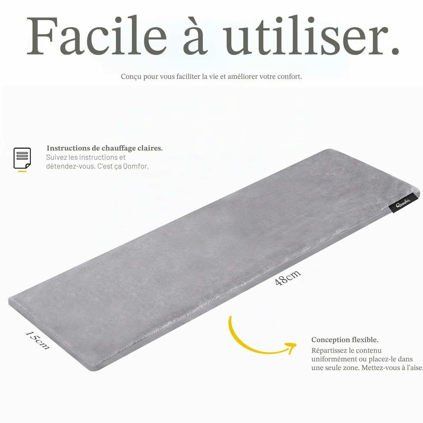 Qomfor coussin chauffant chaleur douceur confort
