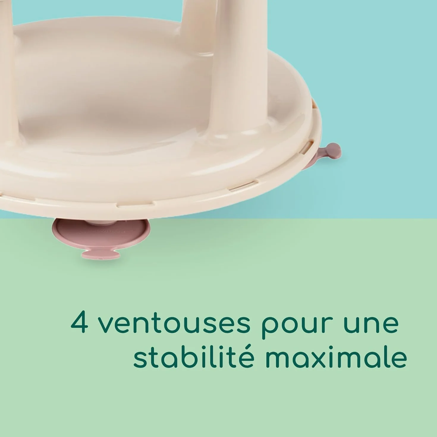 Bebeconfort Siège de Bain Pivotant Bébé Ergonomique 6-12 mois 10 kg Beige