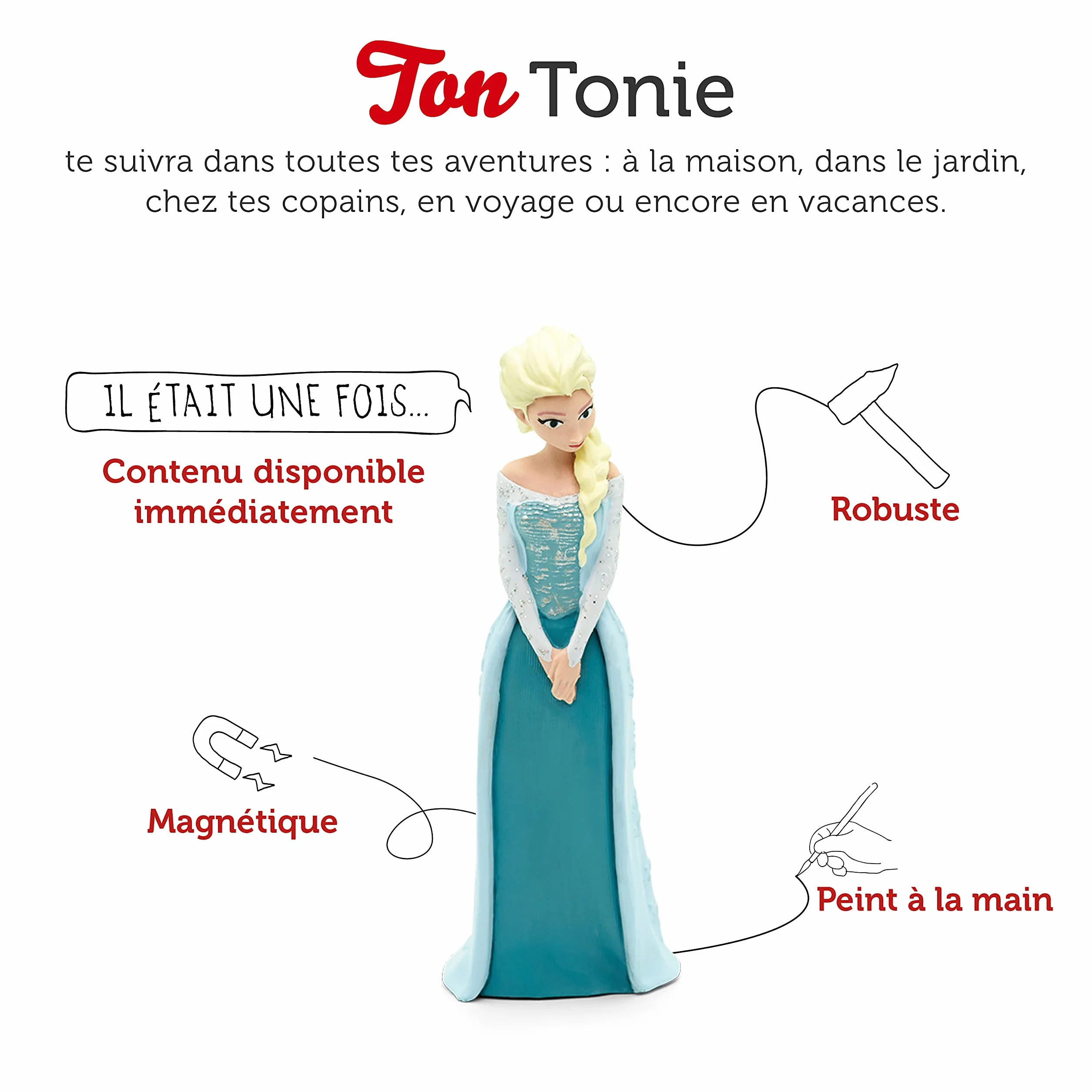 tonies Figurine La Reine des Neiges Elsa Personnage Histoire Audio chansons Toniebox audioconte 4 Ans