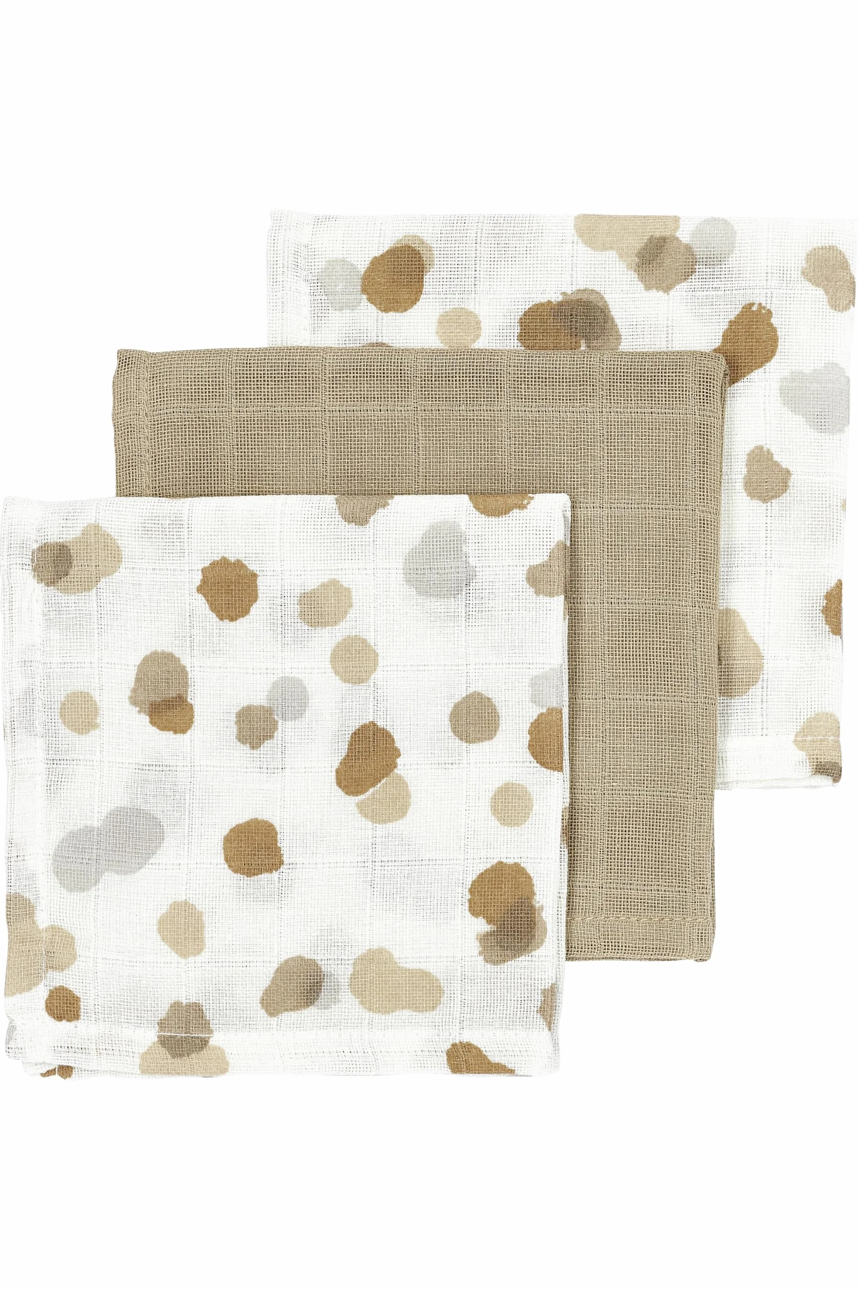 MEYCO Baby Lingettes à cracher 100% Coton 3 pièces Sable