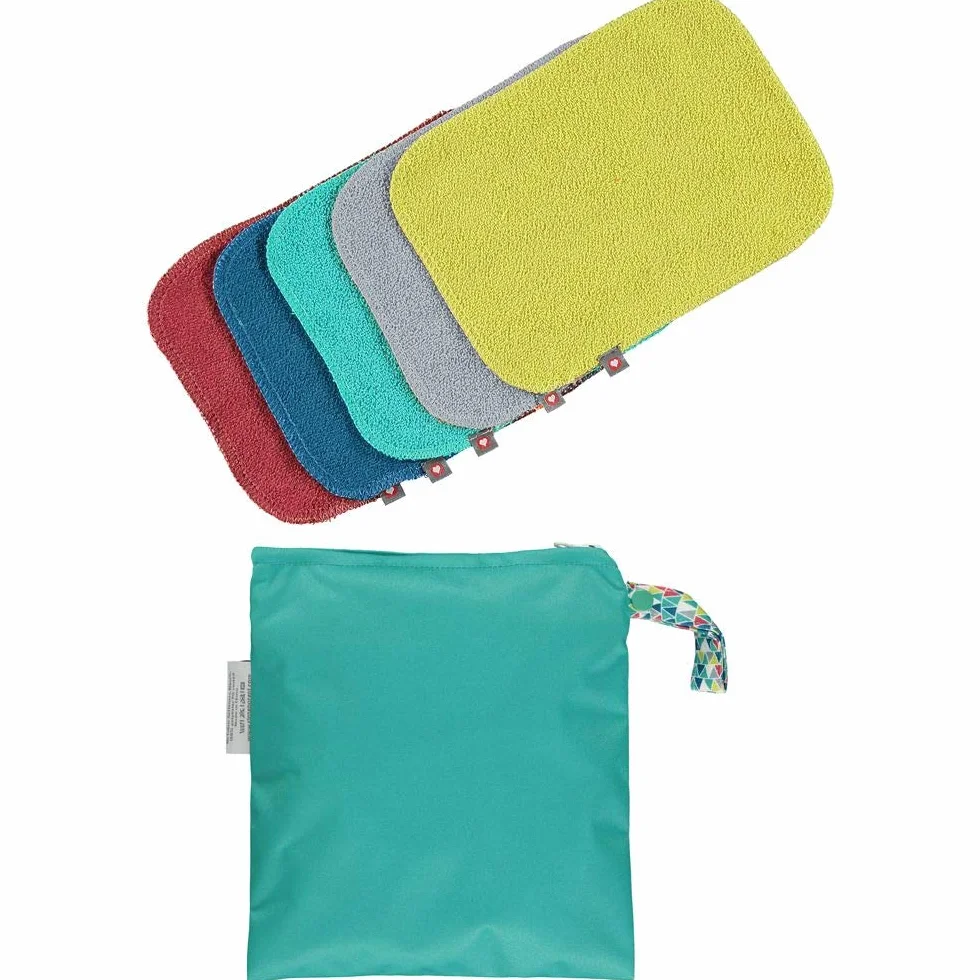 Lingettes réutilisables en bambou pour bébé Lot de 10 20 x 15 cm Couleurs extra douces
