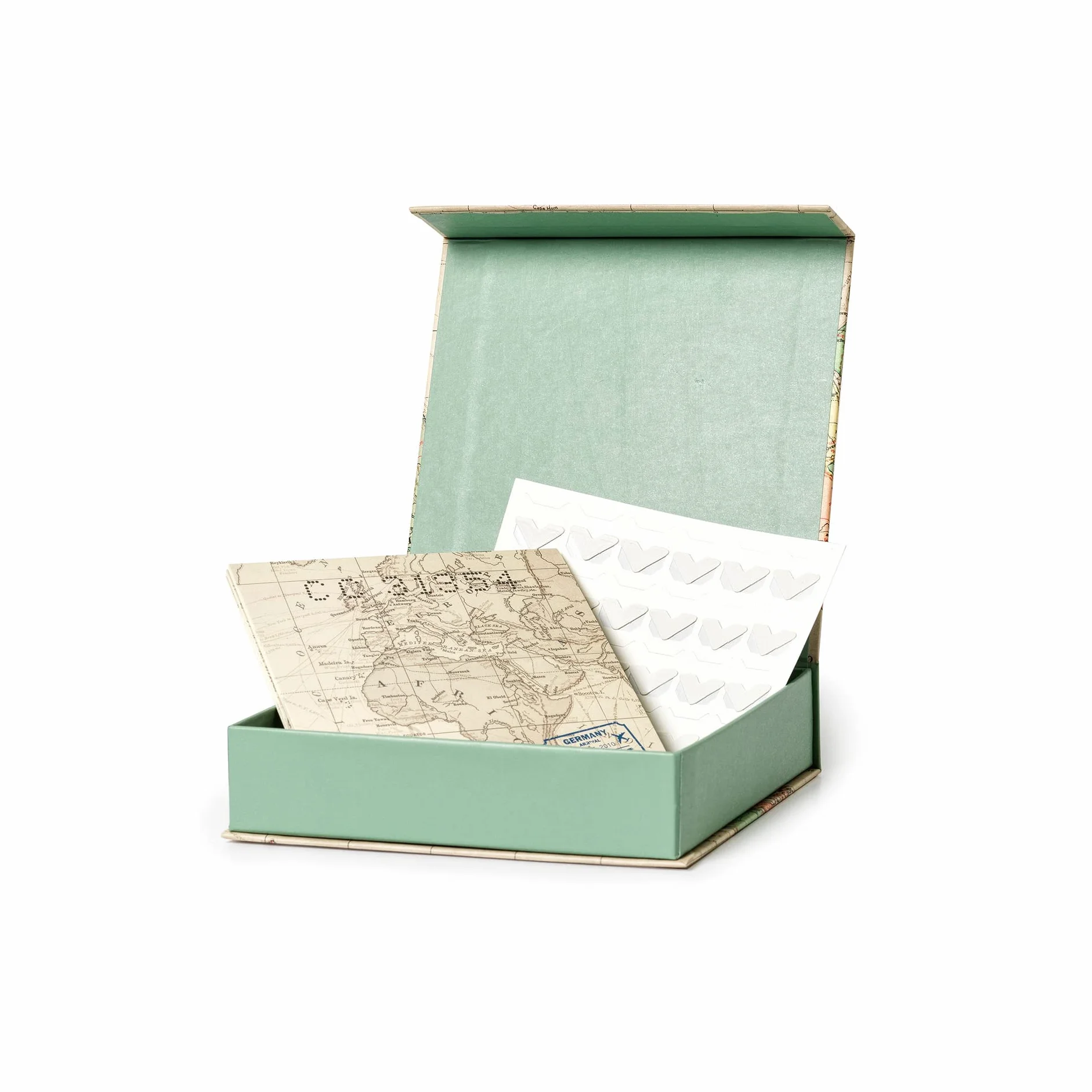 Legami Memory Box boîte de rangement en carton robuste 16,5 x 4,2 cm album plié fermeture magnétique pour photos 9x11 cm