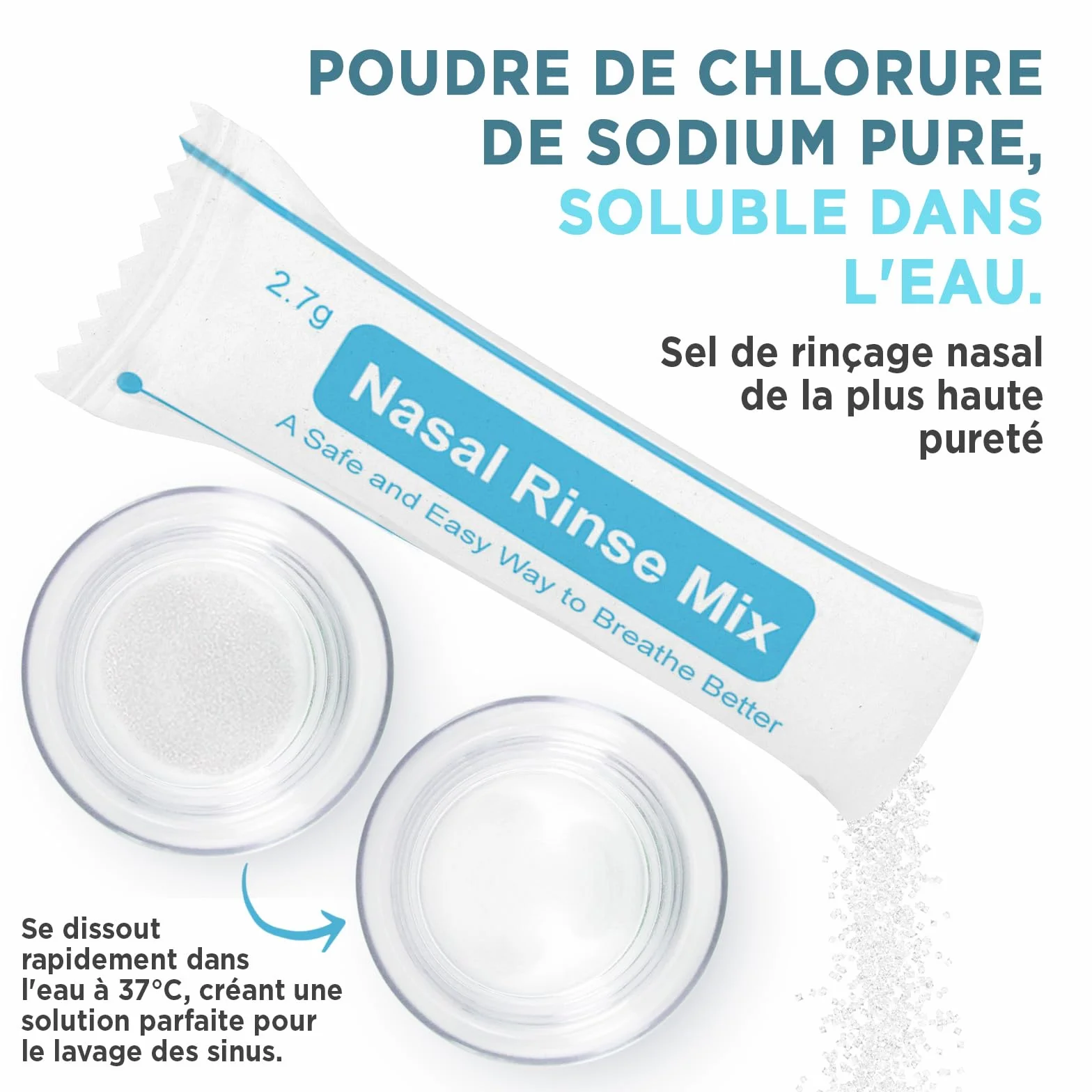 AVIDA ZEN Sel Nasal Lavage Nez Adultes 2,7g Rinçage Nasal Lot 60 Sachets