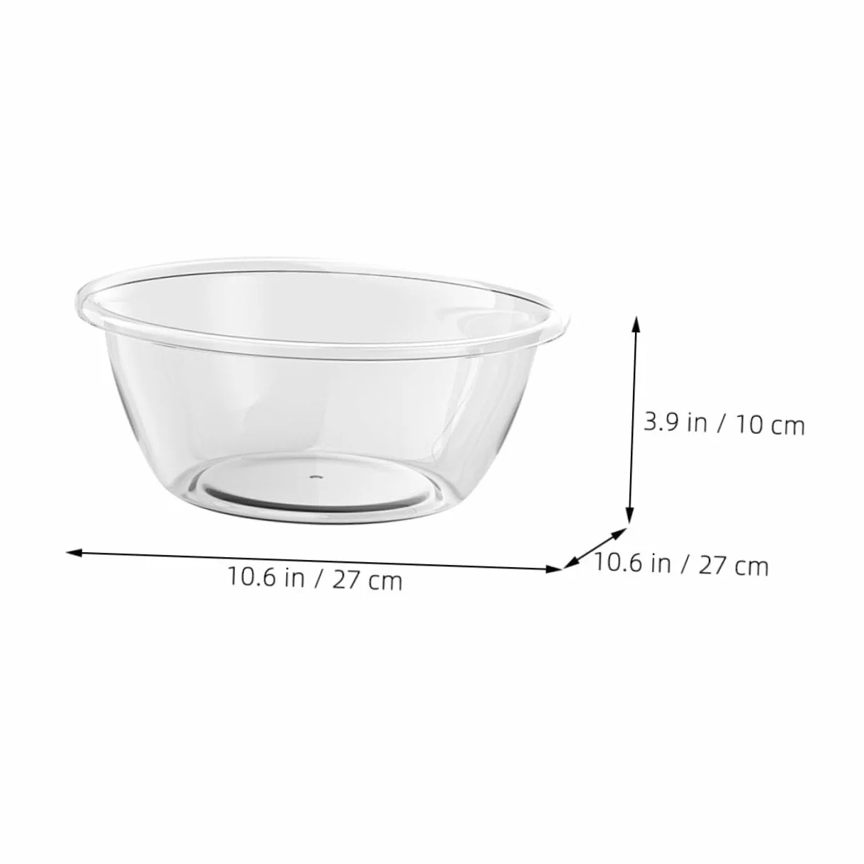 Vasque en Plastique Transparent Bassin de Lavage pour Visage Shampoing Seau Lavabo Salle de Bain