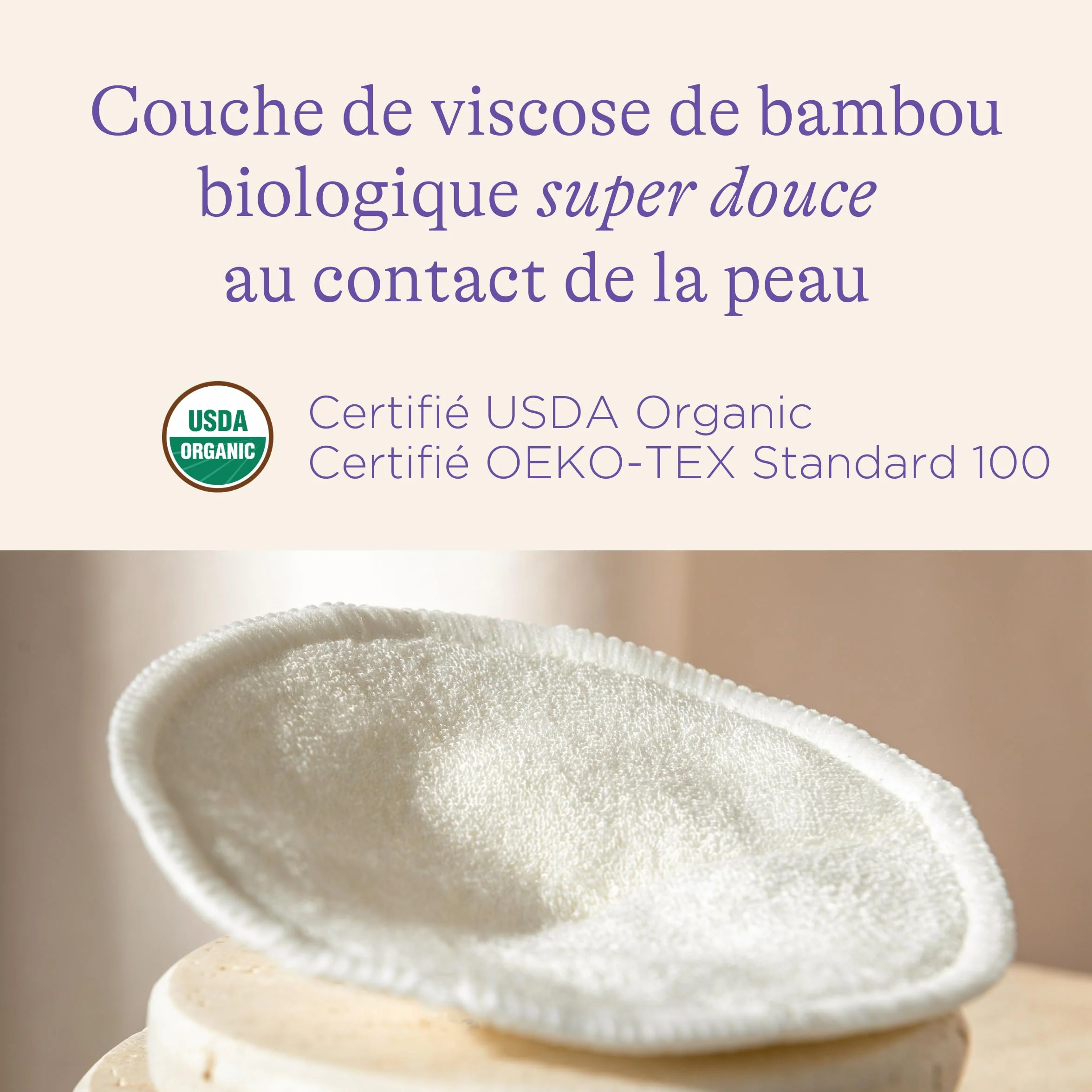 Lansinoh Coussinets d’Allaitement Lavables x4 Bambou Doux Respirant Absorption Microfibre Barrière Imperméable Confort Anti-Fuites Réutilisables Éco-responsables Jour Nuit
