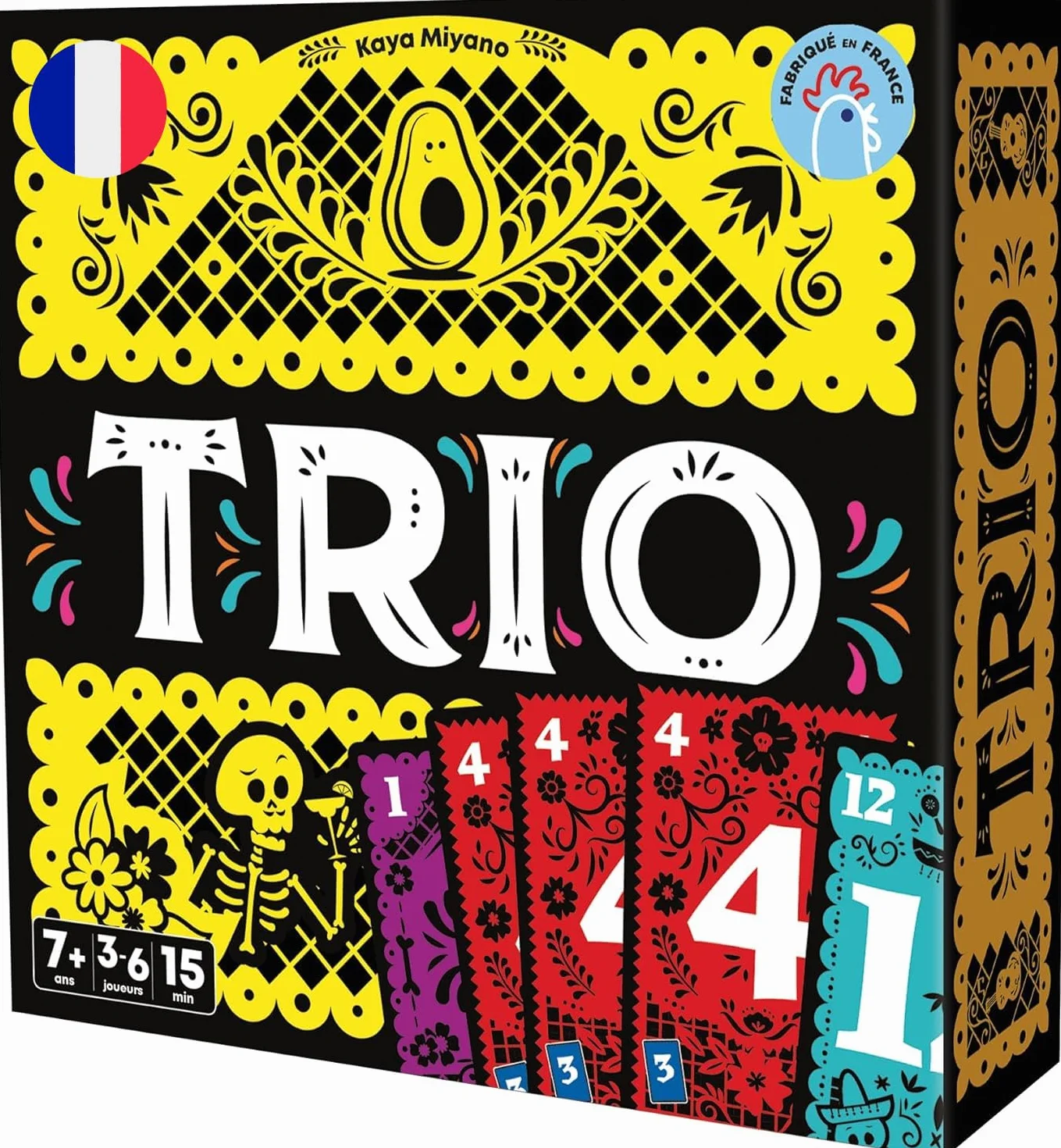 Asmodee Trio Jeu de Cartes Made in France As d'or 2024 Jeux de Société Famille Enfants 7 Ans Déduction Mémoire 3-6 Joueurs 15 Min Version Française