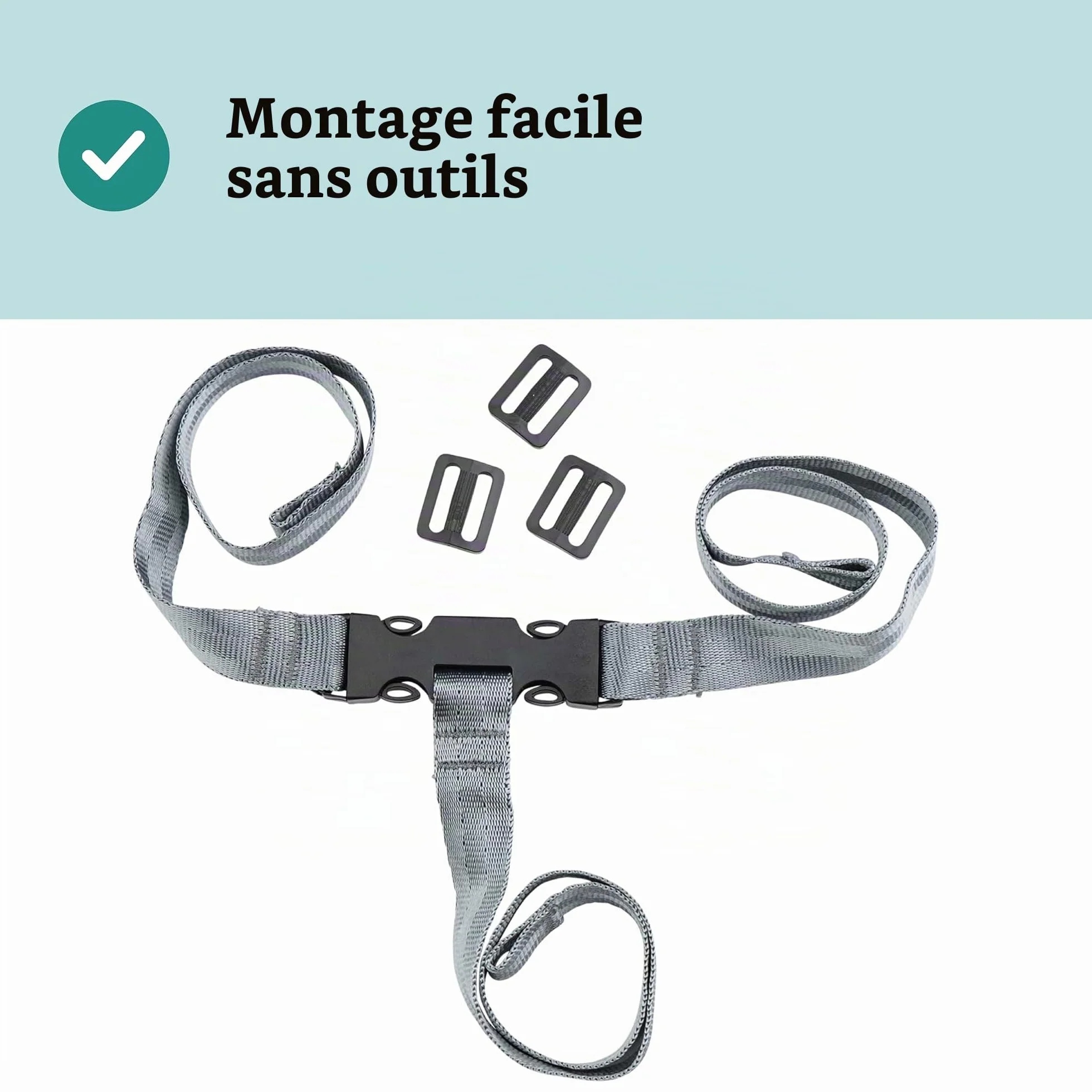 Harnais Chaise Haute Compatible IKEA ANTILOP Sangle Sécurité 3 Points Enfant Bébé