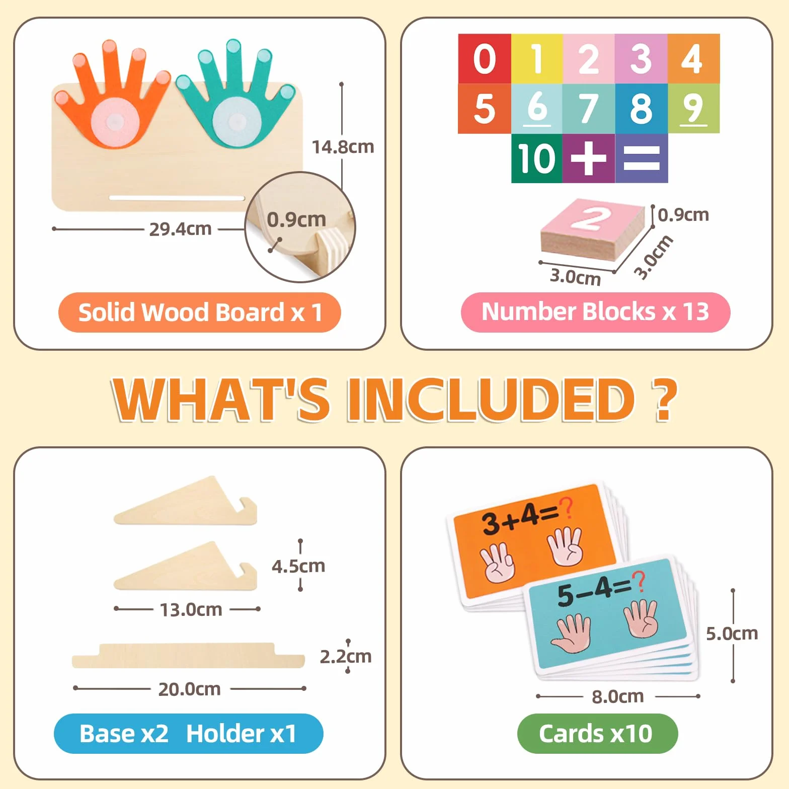 Jouets Montessori Mathématiques Jouet de Comptage en Bois pour Enfants 3-5 Ans Apprendre à Compter Éducatif Préscolaire