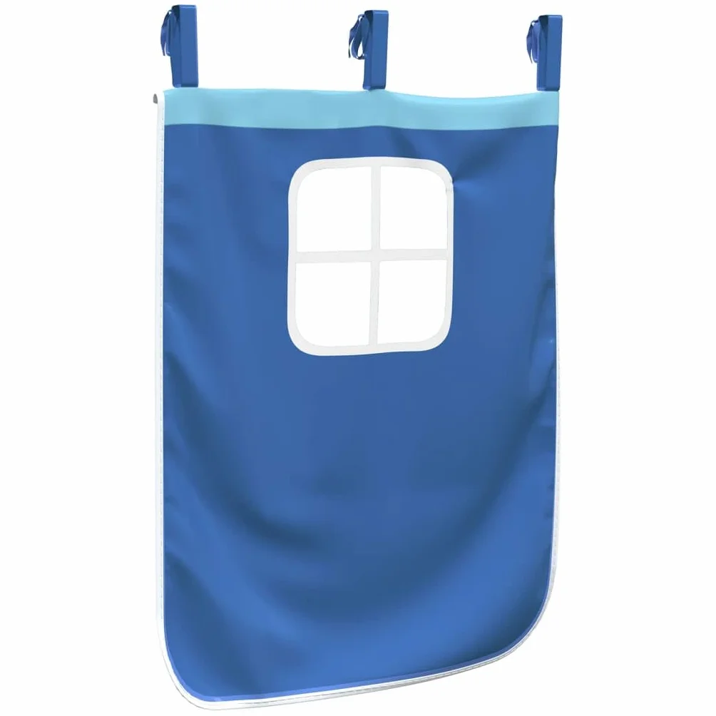 Rideaux lit mezzanine bleu polyester