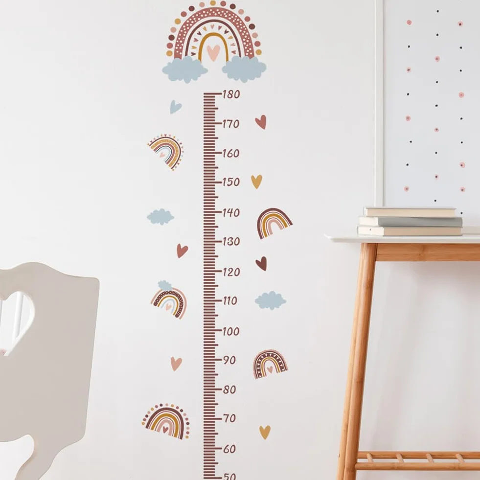 Autocollant Mural Enfant Règle Hauteur Murale Diagramme Croissance Bébé PVC 50-180 cm