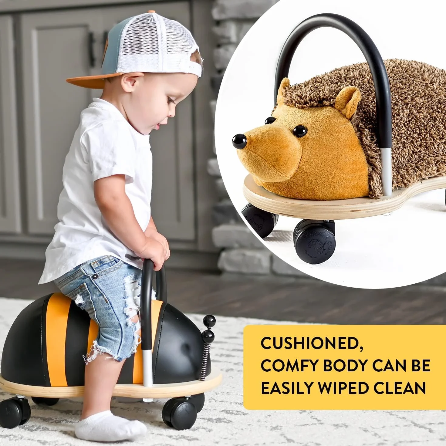 Wheely Bug Trotteur Souris multi-directionnel bois 1-3 ans
