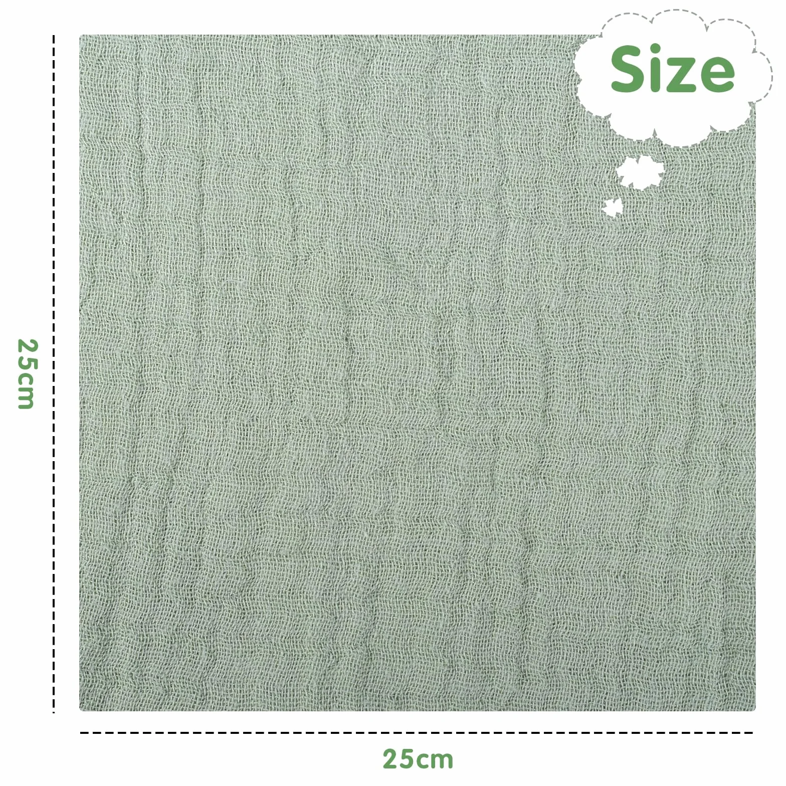 Débarbouillettes Bébé en Mousseline 23x23cm Gants de Toilette Serviettes Visage Nouveau-né
