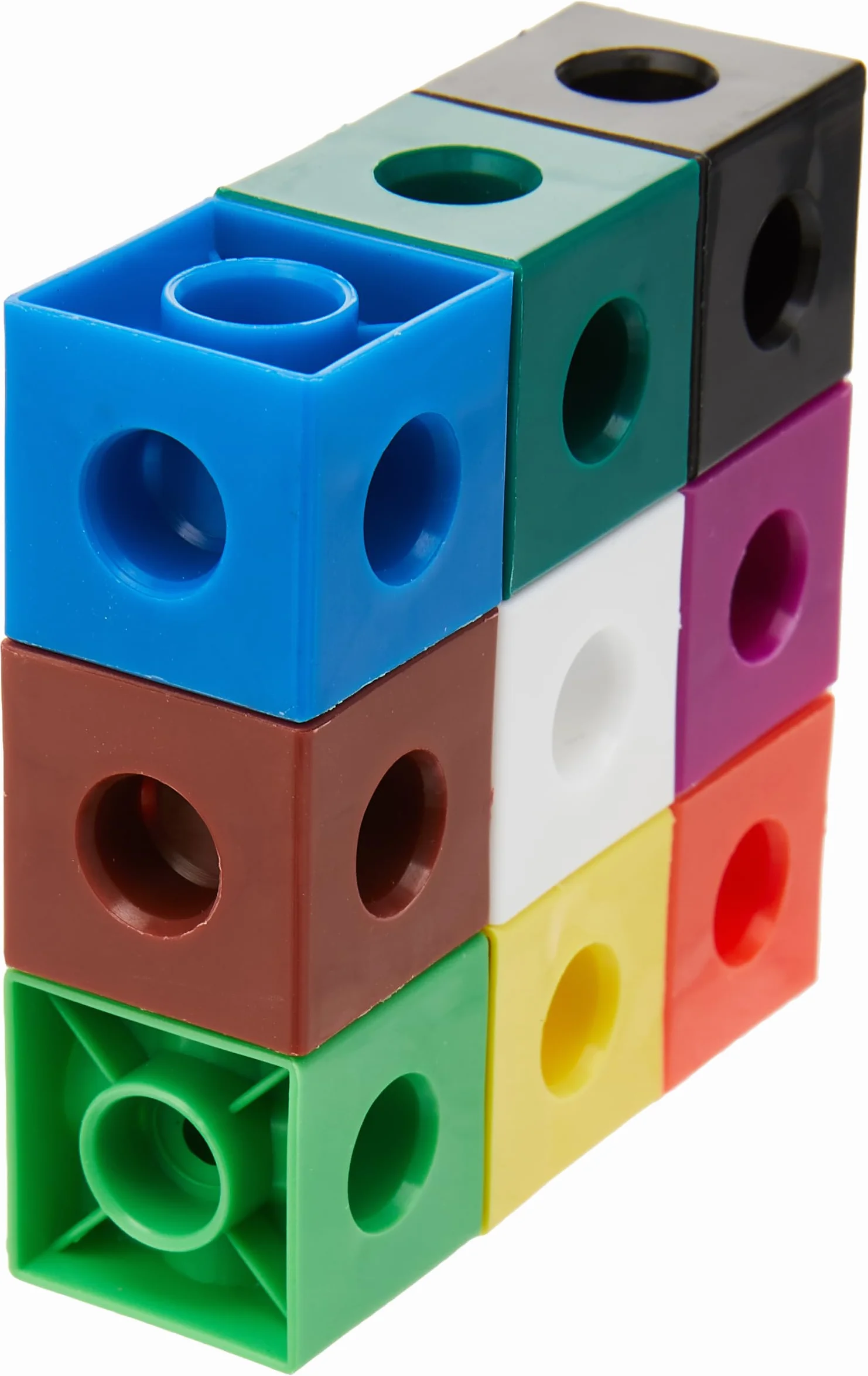 Learning Resources Cubes Éducatifs 100 Pièces Emboîtables 2 cm 10 Couleurs Montessori Mathématiques