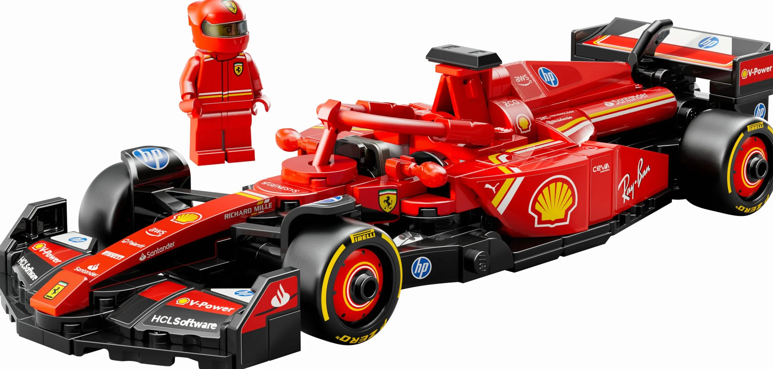 LEGO Speed Champions Ferrari SF-24 F1 Voiture de Course - Jeu de Construction avec Minifigurine Pilote 77242