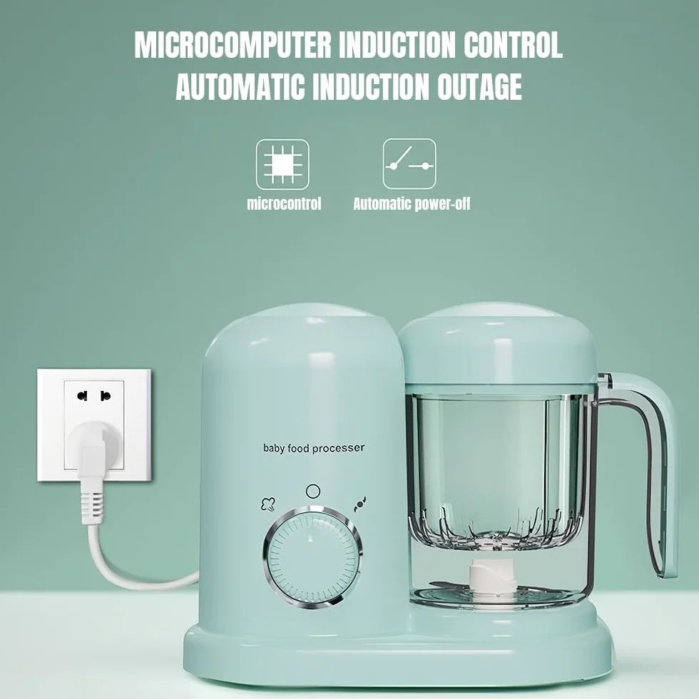 Robot Cuiseur Mixeur pour Bébés Multifonctions avec Panier Vapeur Lame Inoxydable 304 Sans BPA