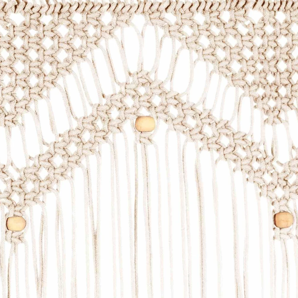 Rideau de Fenêtre Macramé Coton 140x240 cm vidaXL Séparateur de Pièce Salon