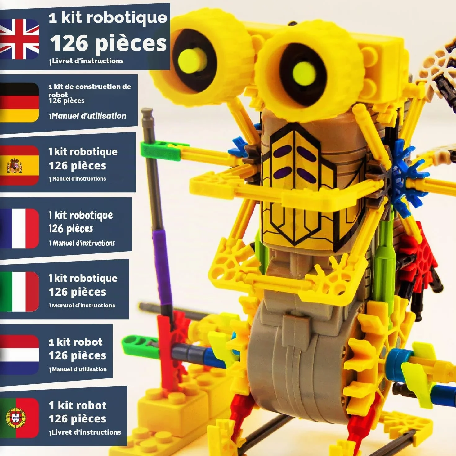 Science4you Betabot Robot pour Enfant - Kit Robot à Construire 126 pièces - Jeux de Construction Cadeau Garçon Fille 6-10+ Ans