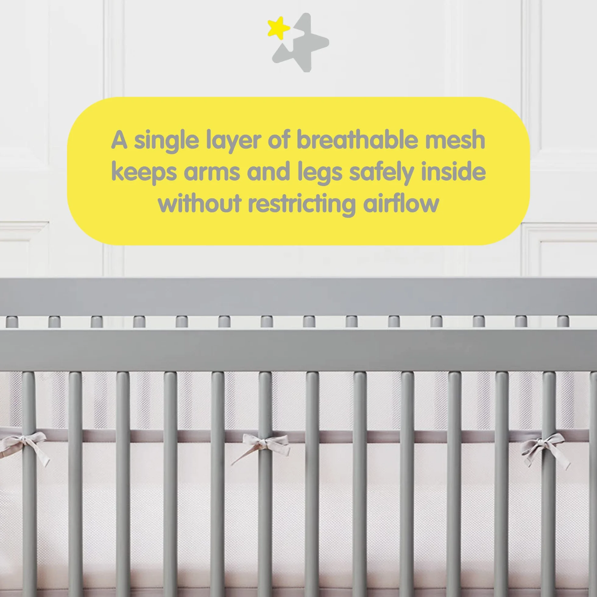 BreathableBaby Doublure Berceau Maille Moderne