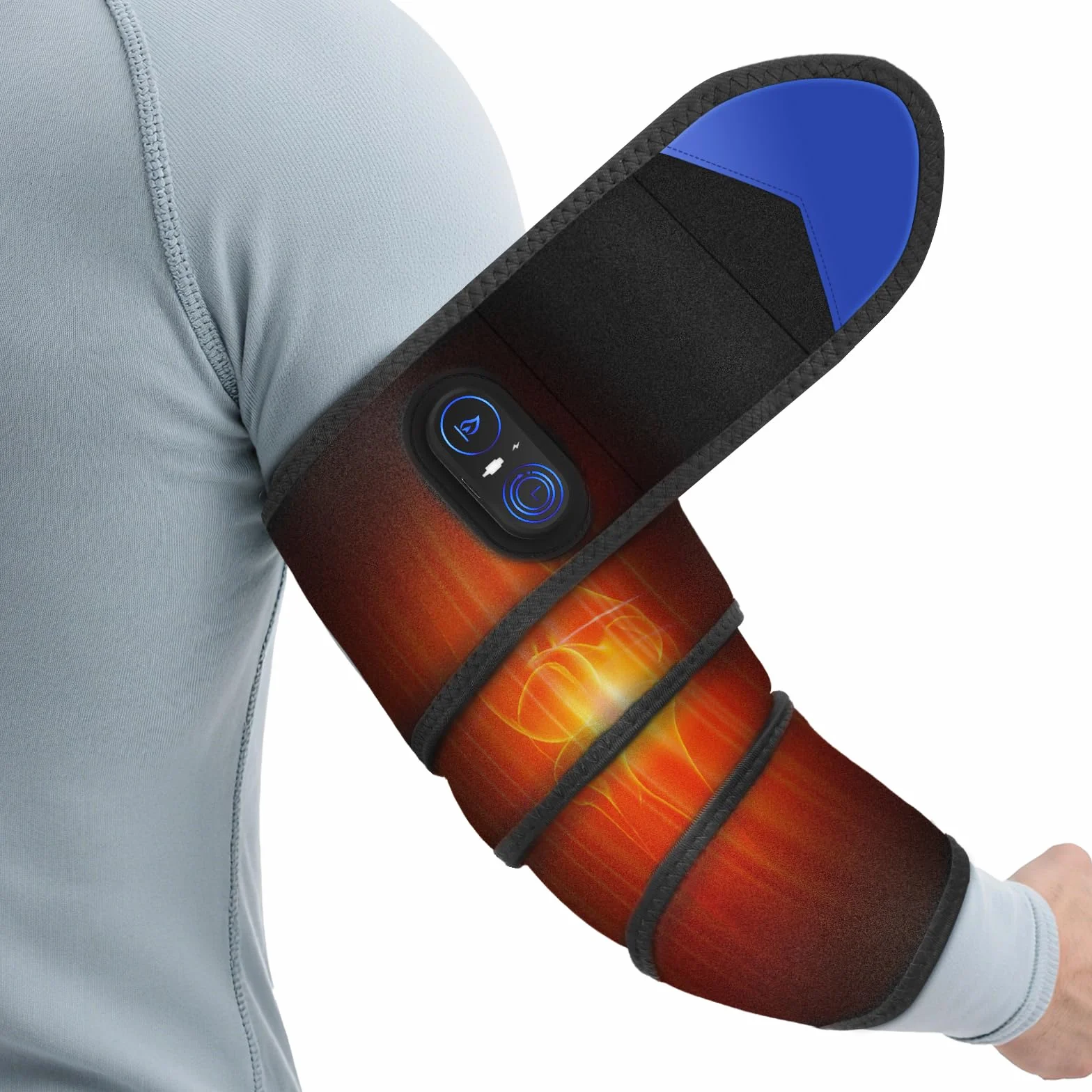 Coussin chauffant sans fil pour bras coude jambe 5000 mAh chauffage rapide 3 réglages chaleur durée