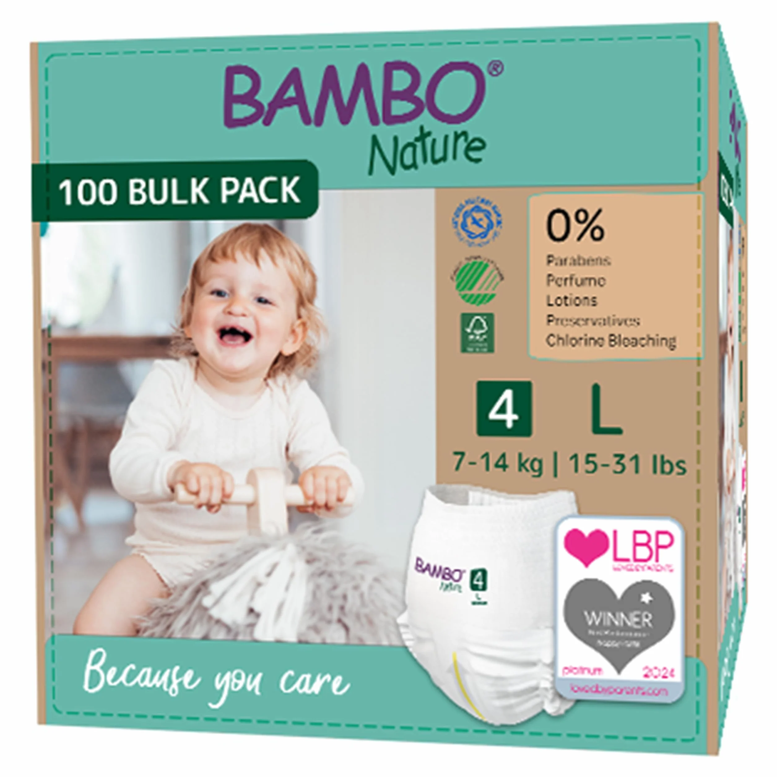 Bambo Nature Lot de 100 culottes d'apprentissage de la propreté