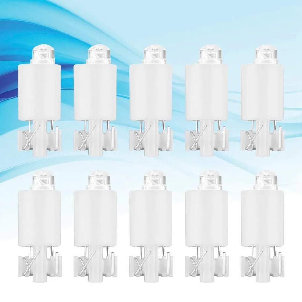 Bouton d'Arcade LED 10PCS, Accessoires de Commutateur de Jeu Vidéo, Résistant à l'Usure, Précision (Blanc)