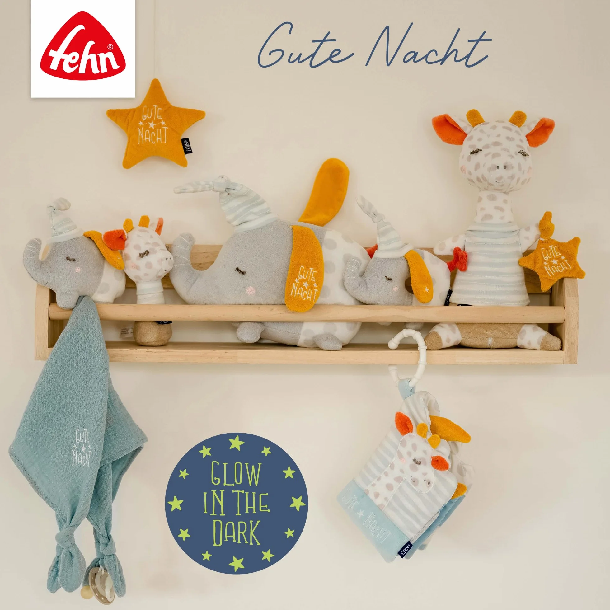 Fehn Mobile musical Gute Nacht - Mobile à remonter avec mélodie pour bébé 0-5 mois