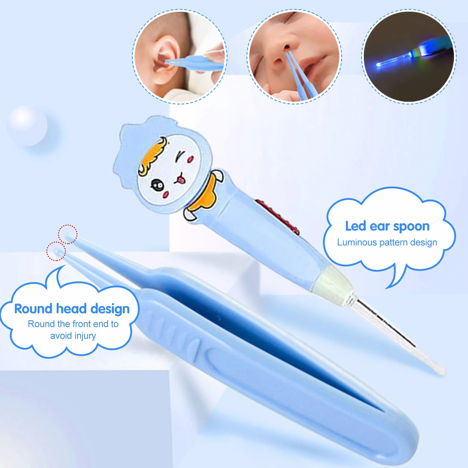 HyAdierTech Trousse de Soin Bébé 13 Pièces Set Kit Naissance Bleu