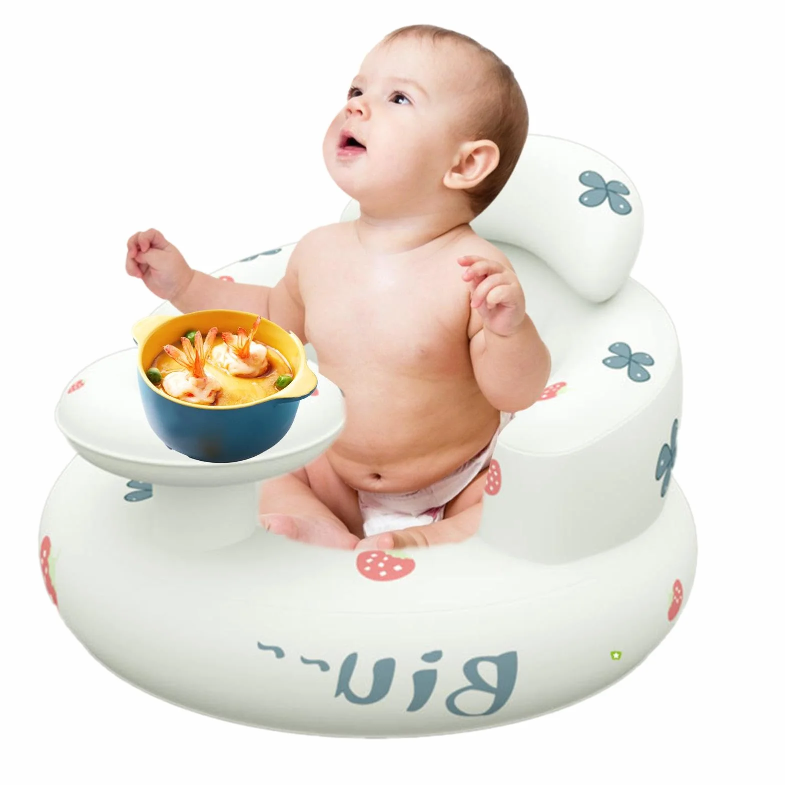 Siège gonflable bébé 3-36 mois pompe à air intégrée soutien dorsal