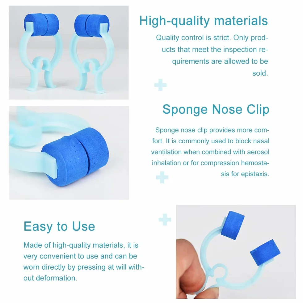 Pince Nez Mousse, Clip de Nez en Plastique, Pinces Nasales - 6 Pièces