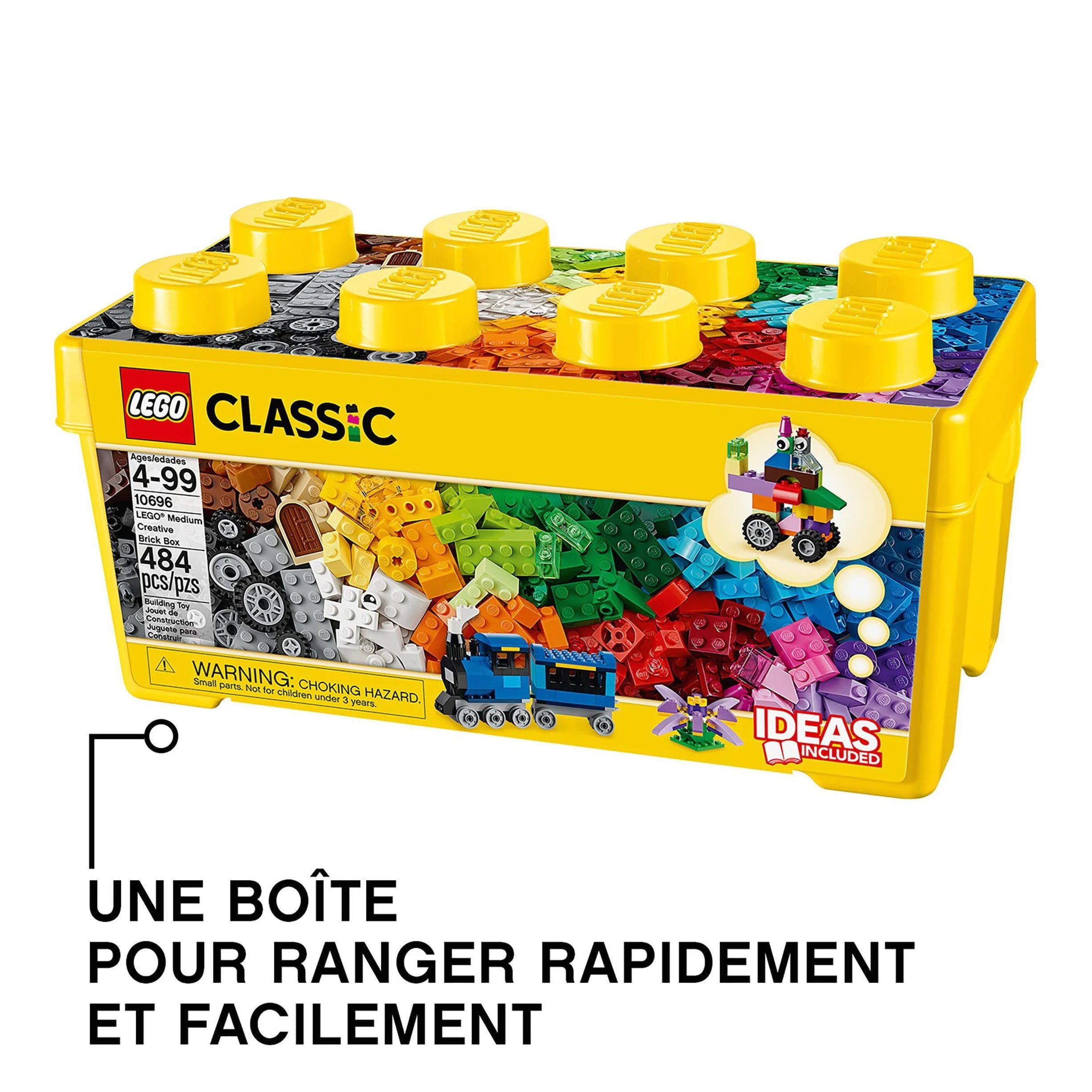 LEGO Classic 10696 La Boîte de Briques Créatives, Jouet de Construction avec Rangement, Enfants 4 Ans