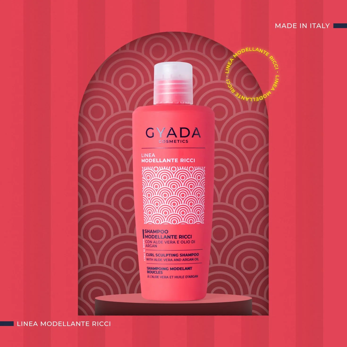 GYADA COSMETICS Shampooing Modelant Bouclé 250 ml Cheveux Bouclés Ondulés Anti-frisottis
