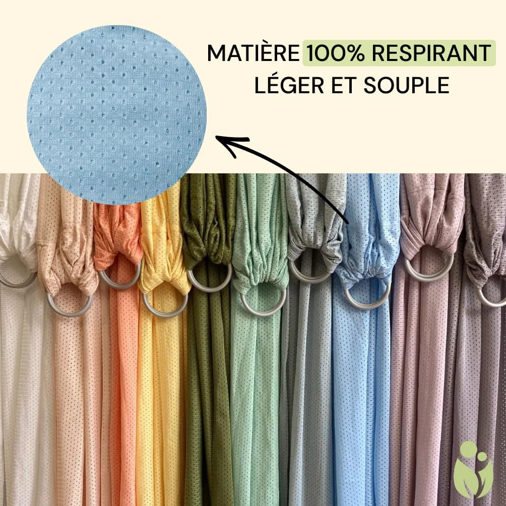 Naturioù R'Sling Écharpe de Portage Sans Noeud Mesh Anti-Chaleur Beige
