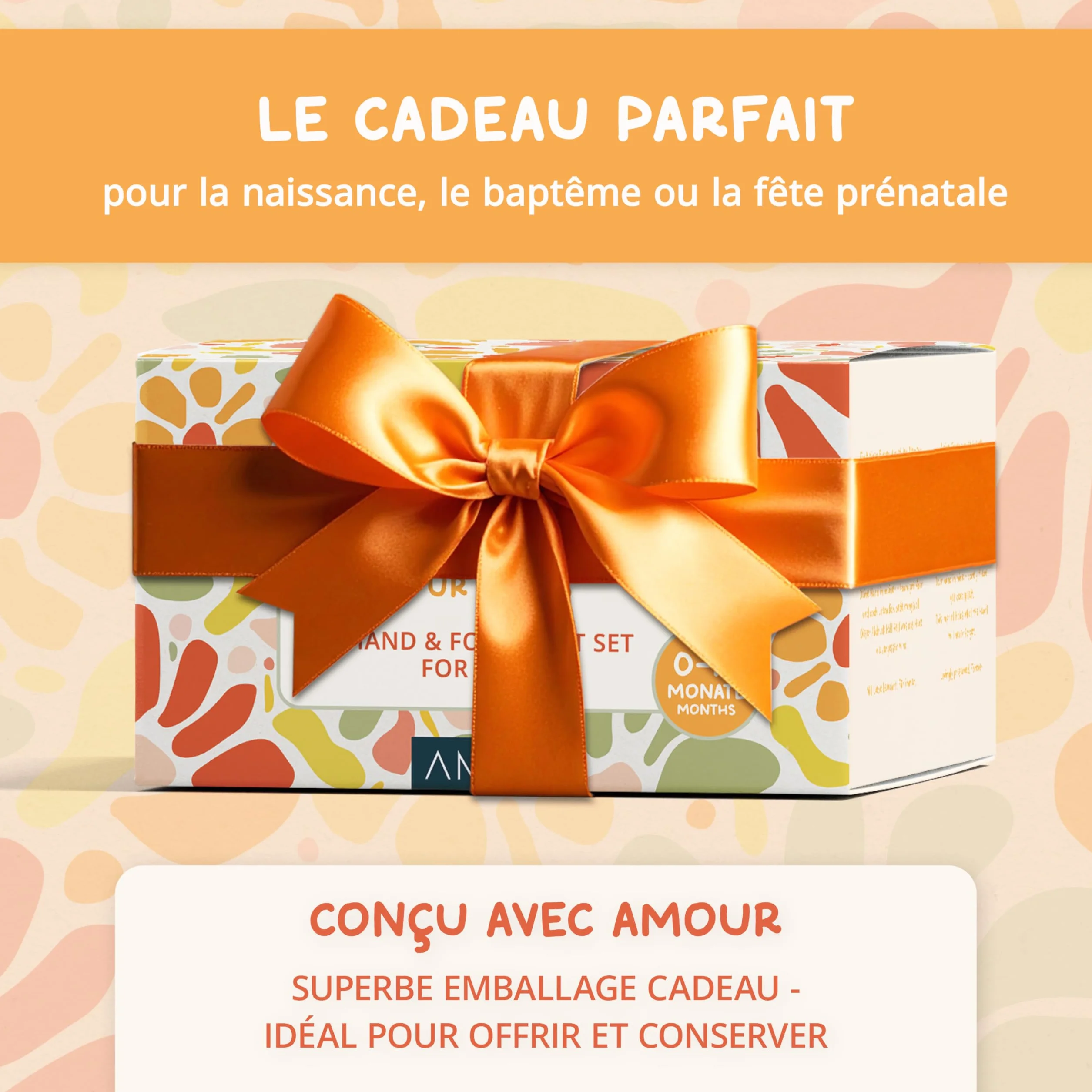 Kit d’Empreintes Bébé en Plâtre – Coffret Premium Souvenir – Cadeau de Naissance avec Plâtre et Guides