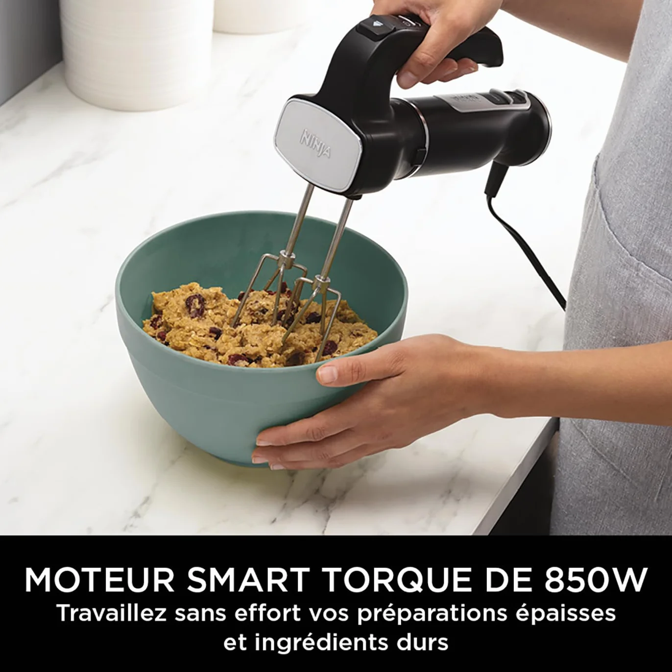 Ninja Foodi 3-en-1 Mixeur et Hachoir à main 850W noir CI100EU