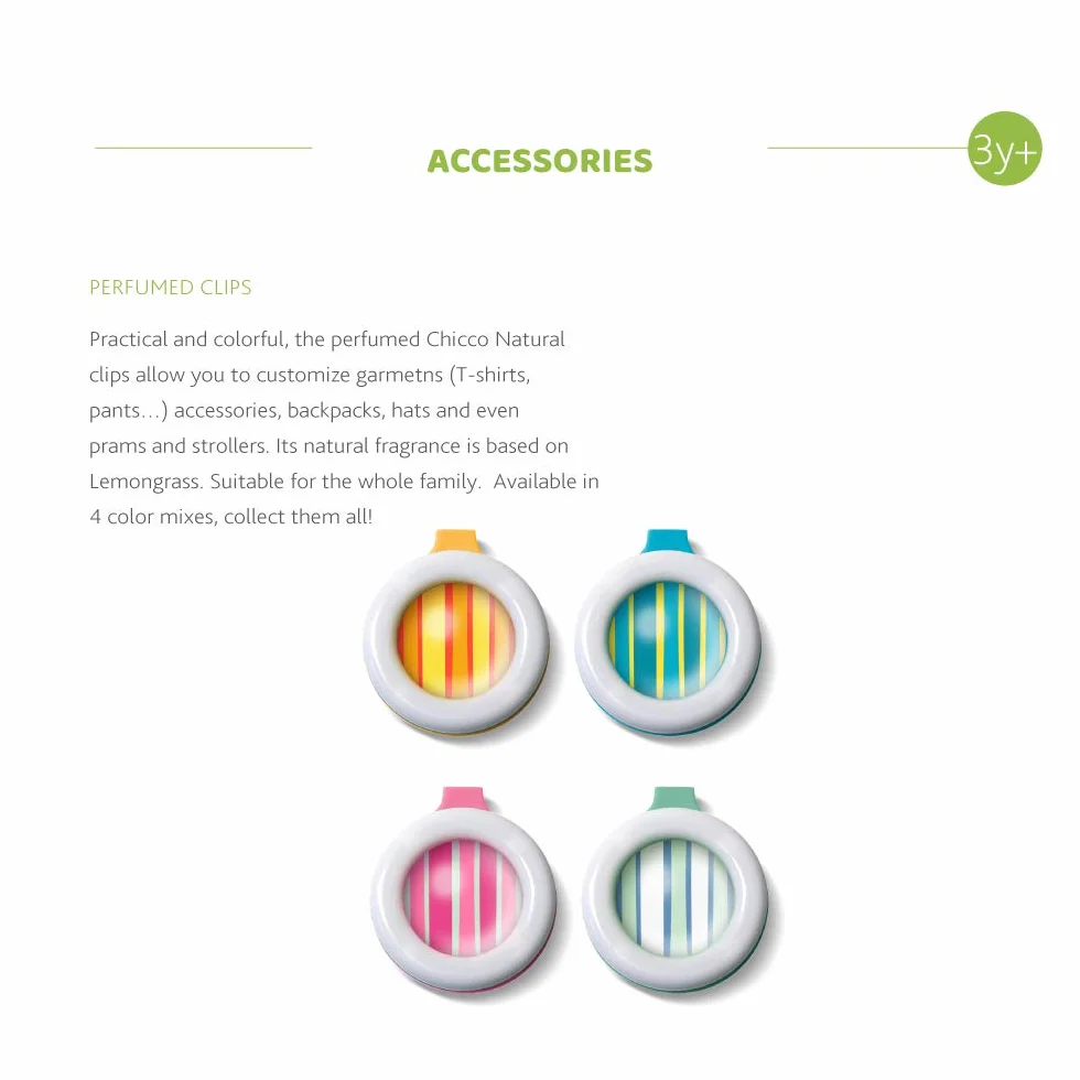 Chicco Clip Parfum Citronnelle Couleurs Assorties