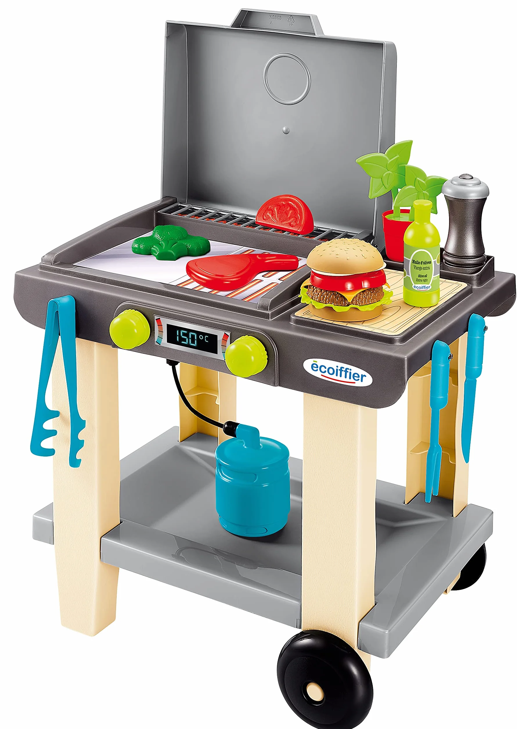 Ecoiffier La Plancha Jouets de Jardin pour Enfants 12 Accessoires Jeu d'Imitation Plein Air
