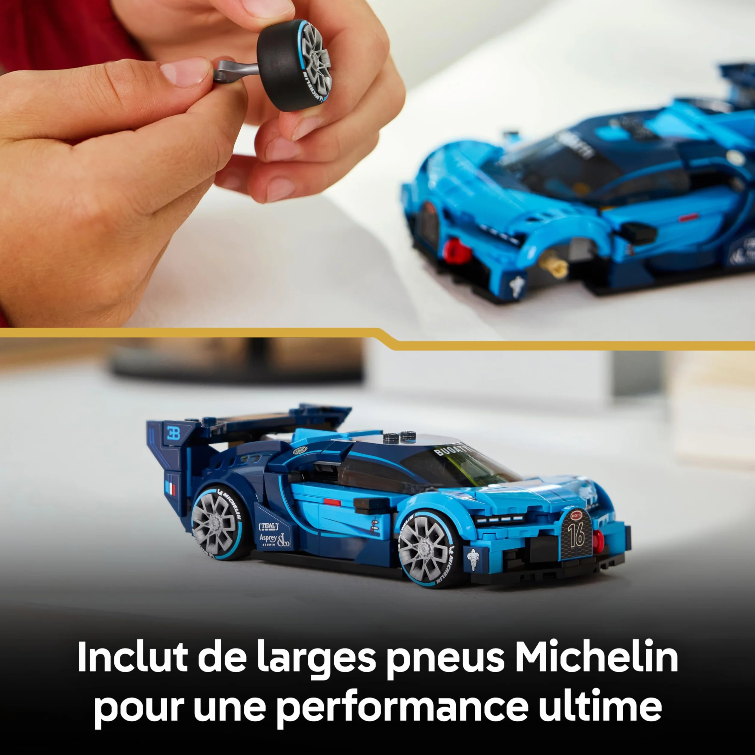 LEGO Speed Champions Bugatti Vision GT 77253 Voiture Maquette Minifigurine Pilote Cadeau 9 Ans