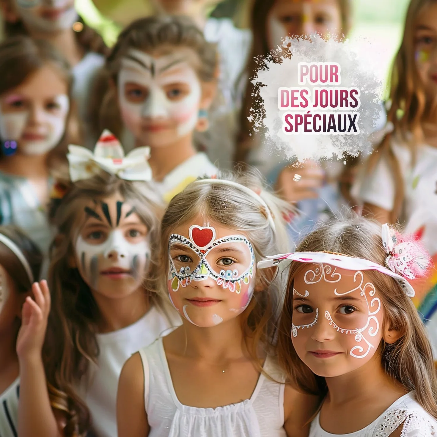 Festicy Peinture Visage Corps Blanche 20g EN 71-3 Reach Maquillage Enfant