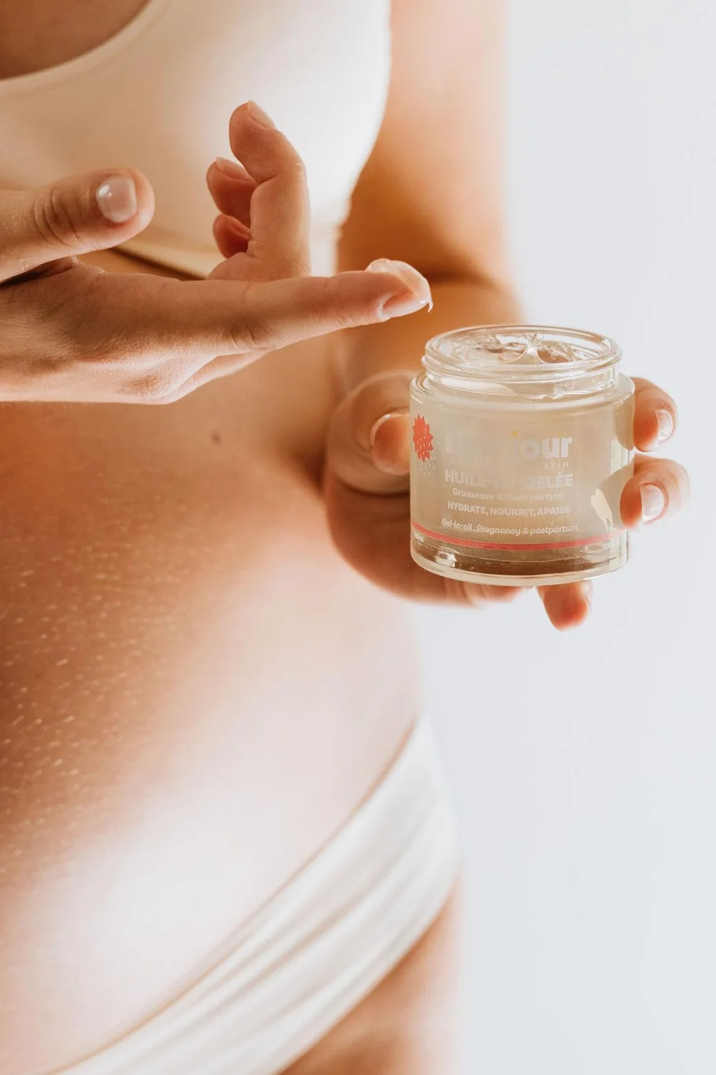 Huile-en-Gelée Grossesse Post-Partum Naturelle 98% Prévention Vergetures Caméline Bio Inca Inchi Nourrit Hydrate Apaise Peau