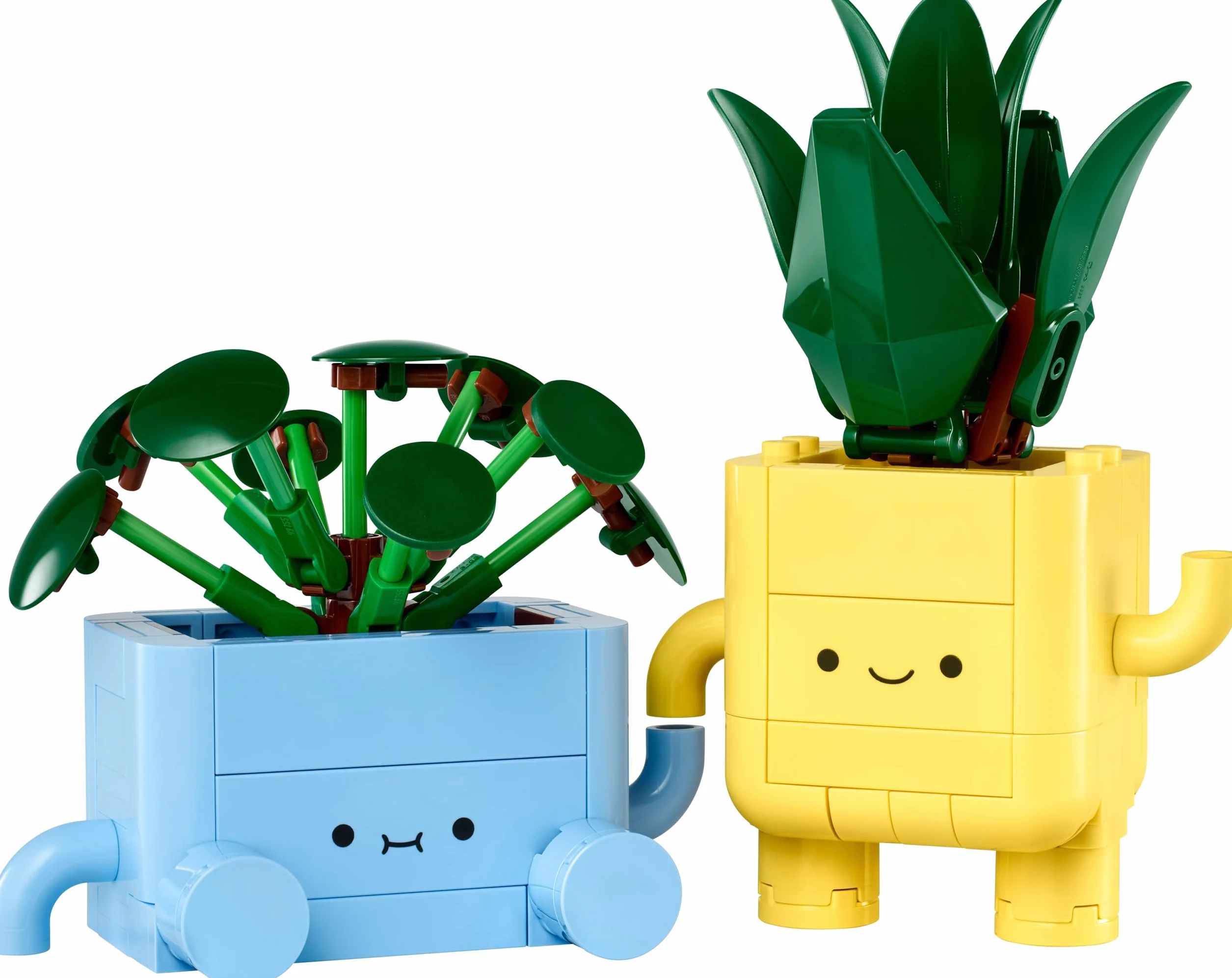 LEGO Botanicals Petites Plantes Souriantes 10349 - Jouet Loisirs Créatifs - 2 Plantes Artificielles avec Pots Fleurs Colorés & Visages Interchangeables - Cadeau Nature pour Fille dès 9 Ans