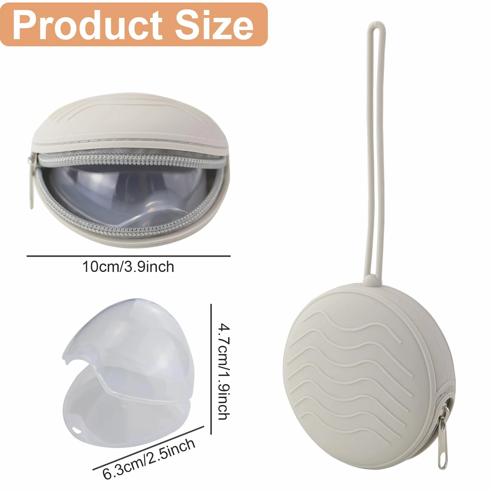 Boite a Sucette Bebe 2 Boîte De Rangement en Silicone pour Sucette Transparent Portable Boîte De Tétine pour Bébé Imperméable Sans BPA Voyage