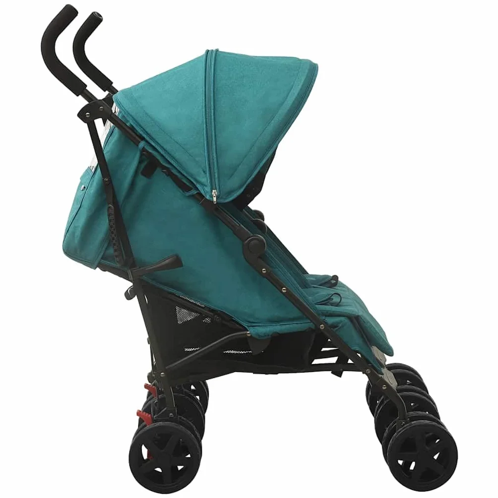 Poussette double avec 12 roues, pliable