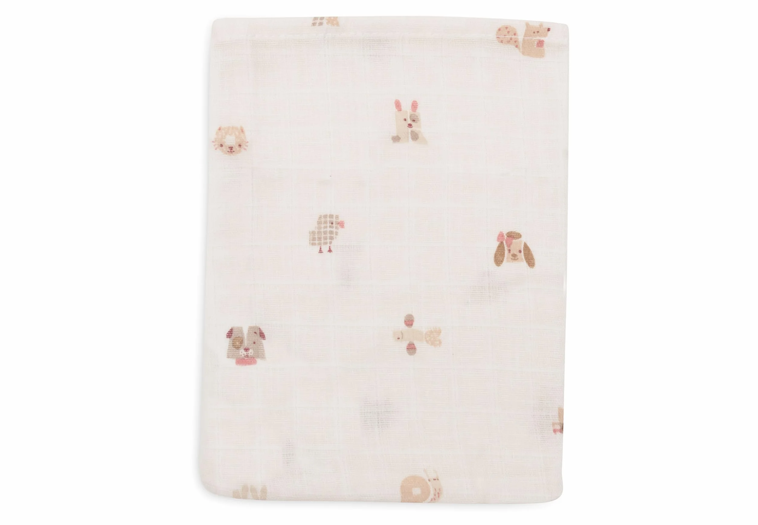 Jollein Gants de Toilette Bébé Animal Friends Lot de 3 15x20 cm Mousseline 100% Coton OEKO-TEX