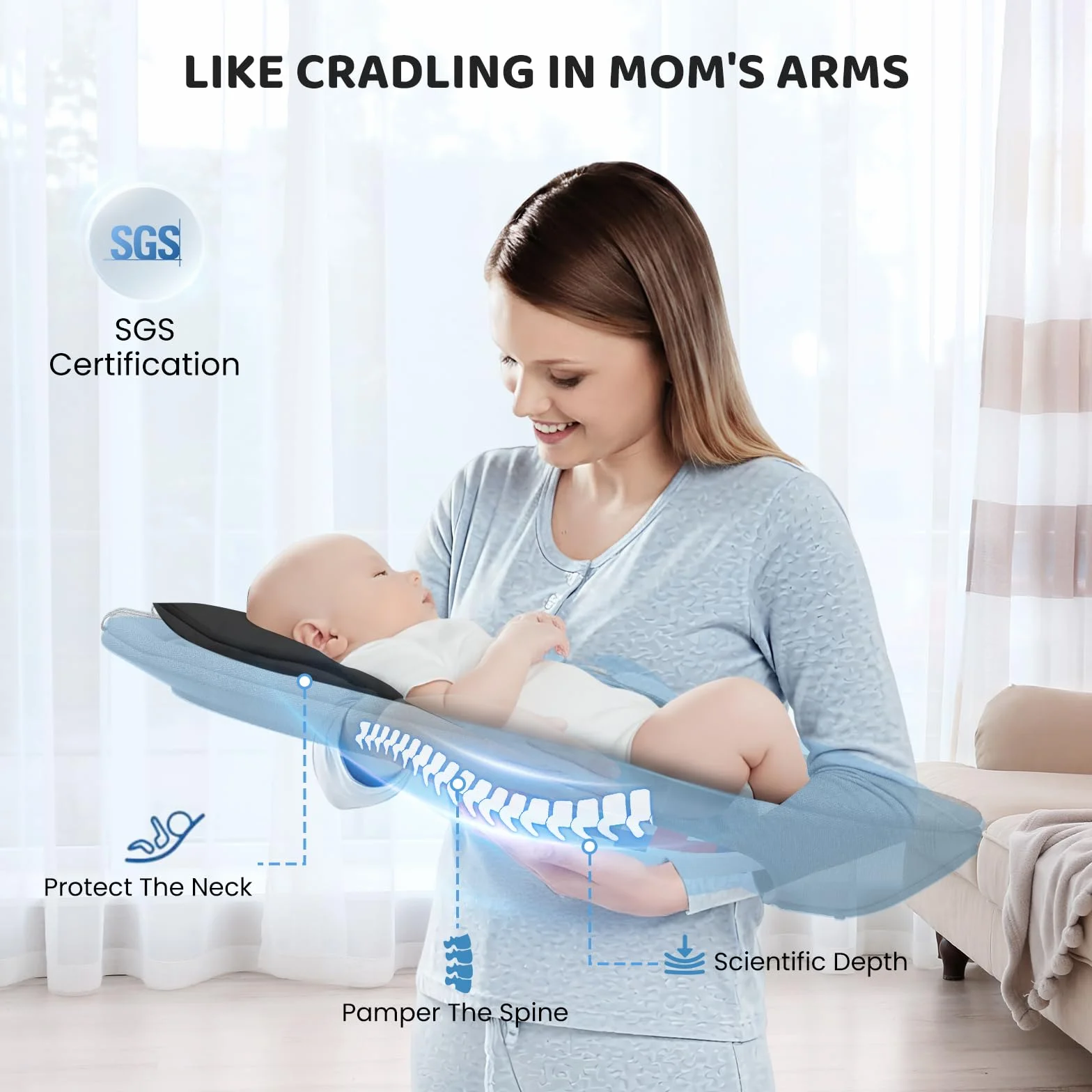 Transat Bébé Électrique avec APP & Télécommande, Balancelle Bébé 5 Vitesses, 10 Musiques, Bluetooth Noir